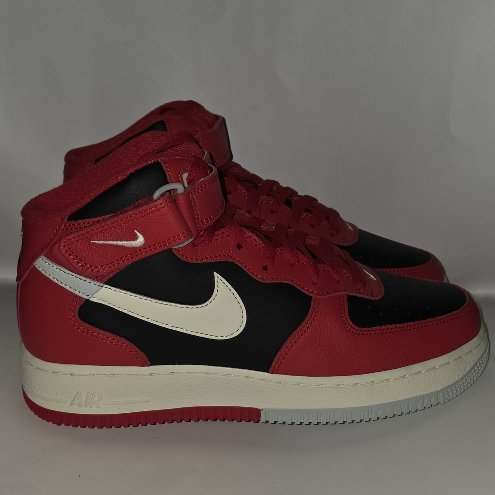 Nike Air Force 1 Mid Lv8 Red and Black